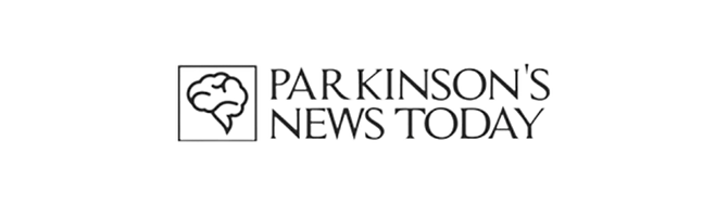 The logo for Parkinson's News Today, featuring a simple black line drawing of a brain inside a square next to the text 'PAR KINSON'S NEWS TODAY' in black serif lettering on a white background.