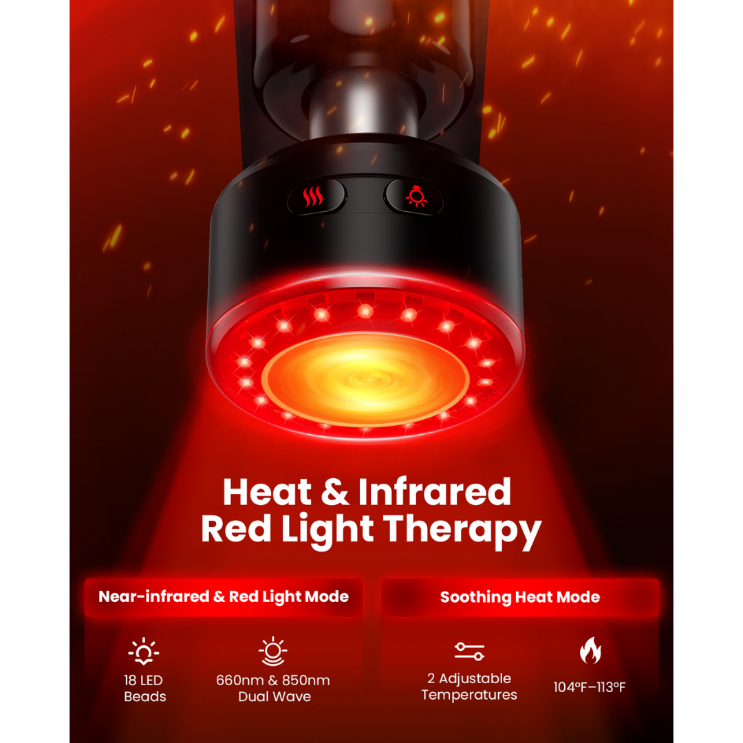 Bob and Brad D5 Ultra Massage Gun with Infrared and Red LED Light Therapy