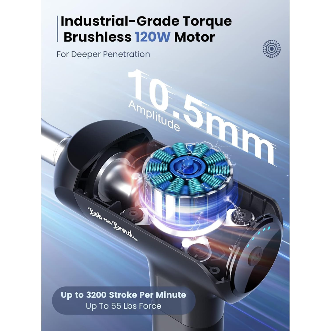 Bob and Brad X6 Ultra Massage Gun with Infrared and Red LED Light Therapy