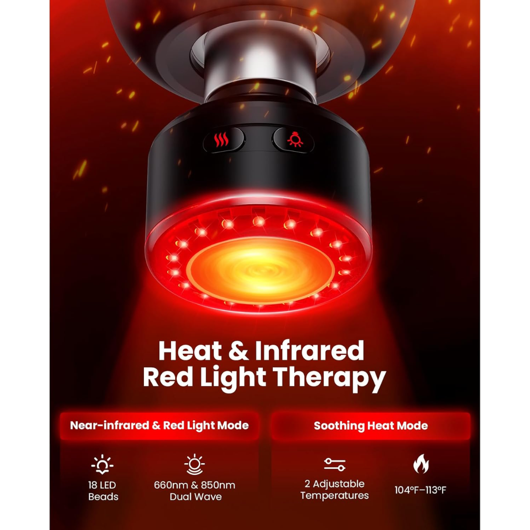Bob and Brad X6 Ultra Massage Gun with Infrared and Red LED Light Therapy