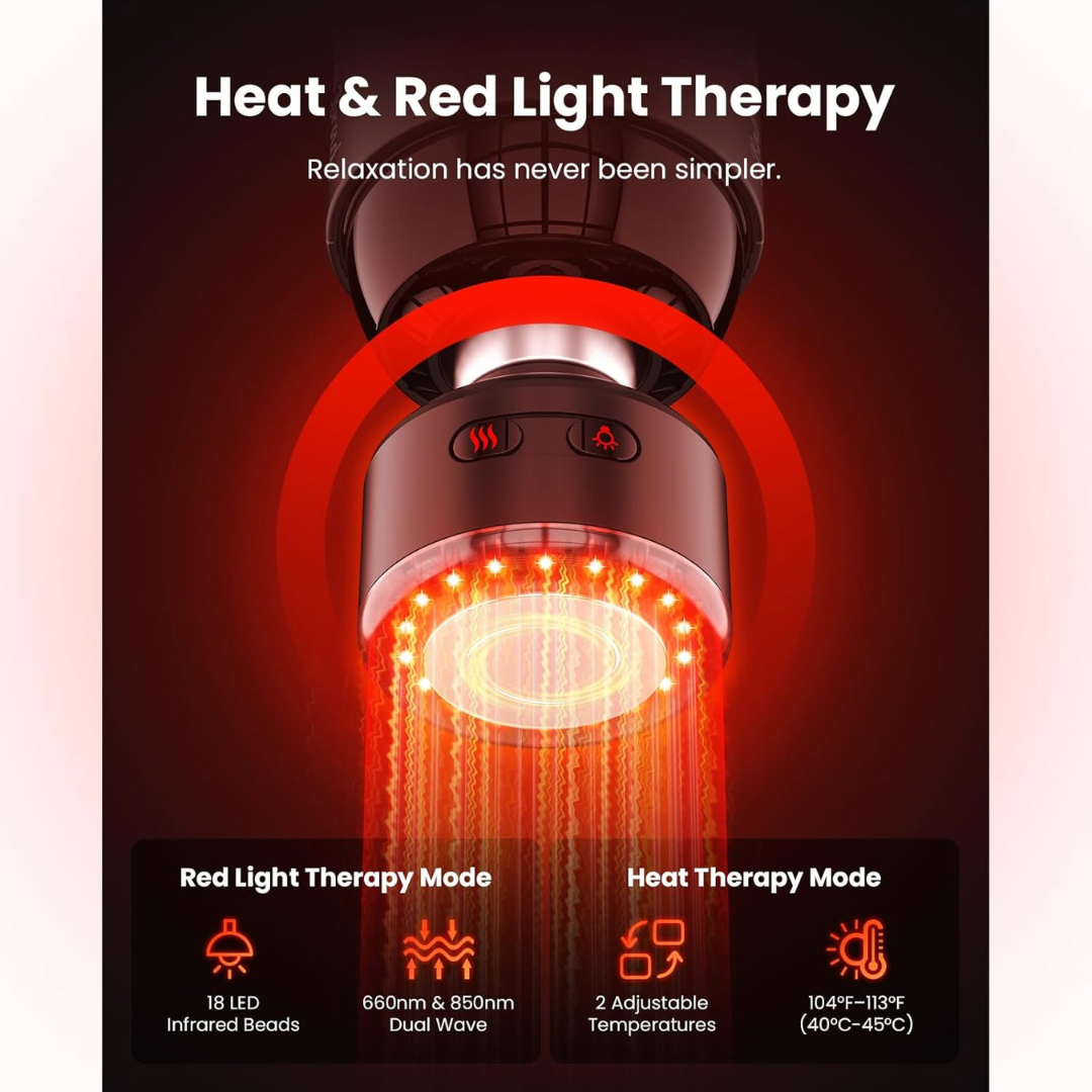 Bob and Brad T2 Ultra Massage Gun with Infrared and Red LED Light Therapy